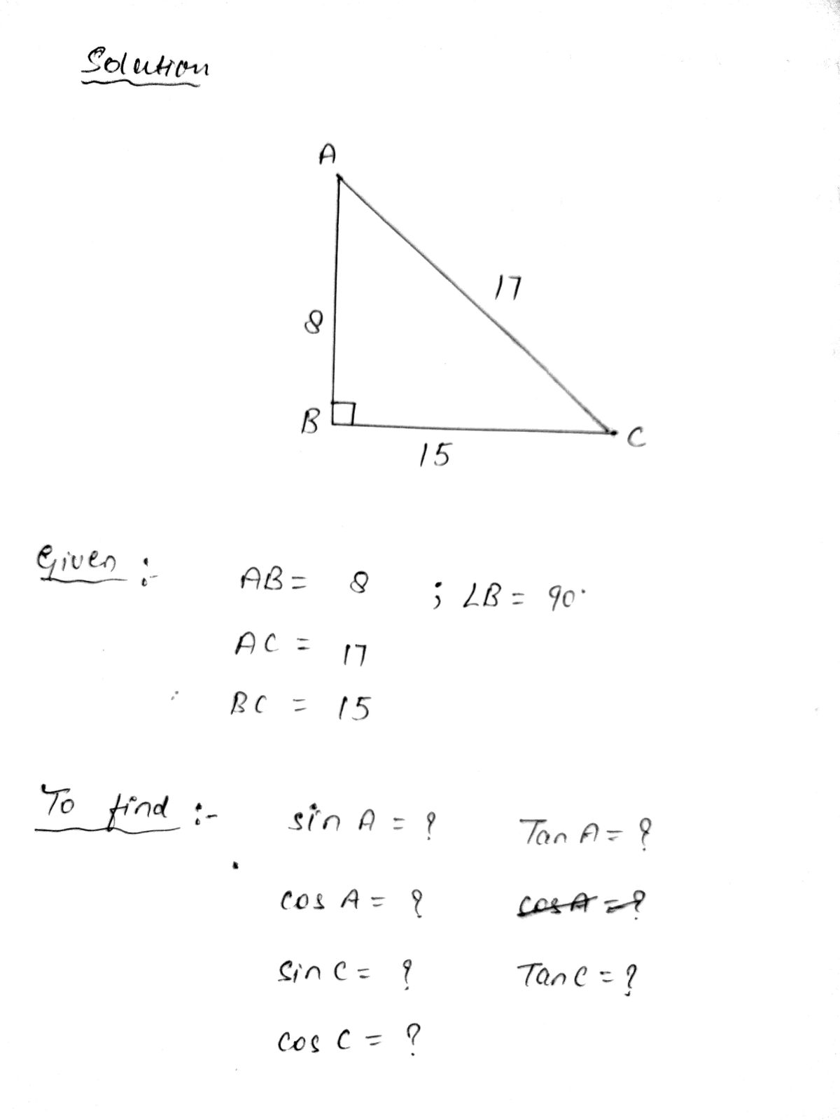 Trigonometry homework question answer, step 1, image 1